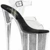 Pleaser Shoes 8" Spike Rhinestone Platform (FLAMINGO-808SRS)
