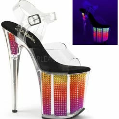 Pleaser Shoes 8" Spike Rhinestone Platform (FLAMINGO-808SRS)
