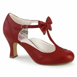 Pin Up Couture 3" Kitten T-Strap Pump (FLAPPER-11) Pleaser Shoes