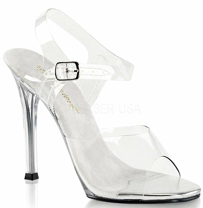 Fabulicious Pleaser Shoes 4.5" Clear Sandal (GALA-08)