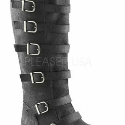 Funtasma Men's Buckle Detailed Knee Boot (GOTHAM-110)