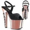 Pleaser Shoes 7" Heel Skulls Stacked Platform Heel (HEX-709)