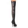 Pleaser Shoes Lace-Up Stretch Platform Thigh Boot (INDULGE-3063 Final Sale)