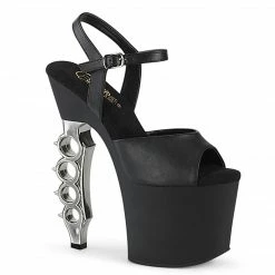 Pleaser Shoes 7" Brass Knuckle Heel Platform Sandal (IRONGRIP-708/709)