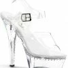 Pleaser Shoes 6" Heel Rhinestone Platform Shoe (KISS-208LS)