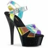 Pleaser Shoes 6" Heel Iridescent Ankle Strap Platform Sandal (KISS-220MMR)