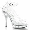 Pleaser Shoes 5" Clear Rhinestone Peep-Toe Pump (LIP-183)