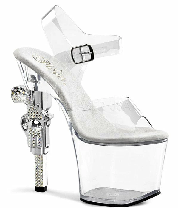 Pleaser Shoes Shop By Style 7" R/S Embellished Gun Heel (REVOLVER-708)