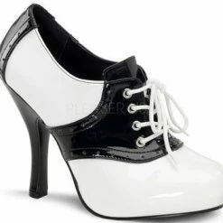 Funtasma Pleaser Shoes 4 1/2" Lace Up Saddle Shoe (SADDLE-48)