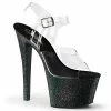 Pleaser Shoes 7" Heel Ankle Strap Sandal Featuring Iridescent Glitter (SKY-308MG)