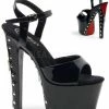 Pleaser Shoes 7 " Stiletto Platform W/ Contrast Rivets(SKY-309FH-06)