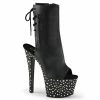 Pleaser Shoes 7" Open Toe Ankle Rhinestone Boot (STARDANCE-1018-7)