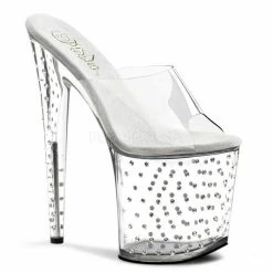 Pleaser Shoes 8" Diamond Platform Mule (STARDUST-801)