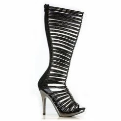 Ellie Shoes Shop By Brand 5" Heel Mid Calf Straps With Rhinestones (ES-M-STELLA)