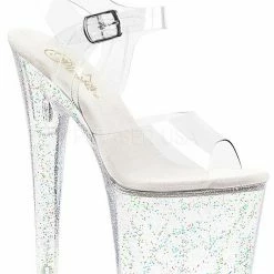 Pleaser Shoes 7 1/2" Stiletto Platform Sandal (TABOO-708MG)