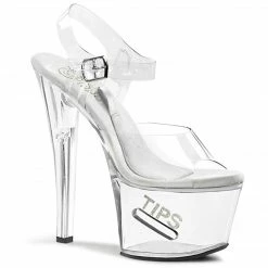 Pleaser Shoes 7" Stripper Tip Jar Sandals (TipJar-708-5)