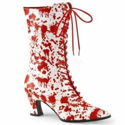 Funtasma 2 3/4" Heel Bloody Print Boot (VICTORIAN-120BL) 2" Heels