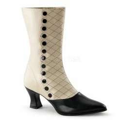 Funtasma 2 3/4" Heel Spectator Mid-Calf Boot (VICTORIAN-123) Pleaser Shoes